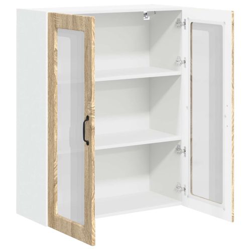 Горен кухненски шкаф с врата Сонома дъб 80 x 31 x 100 см