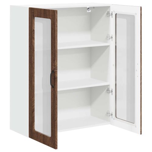 Горен кухненски шкаф Кафяв дъб 80 x 31 x 100 см Инженерно дърво