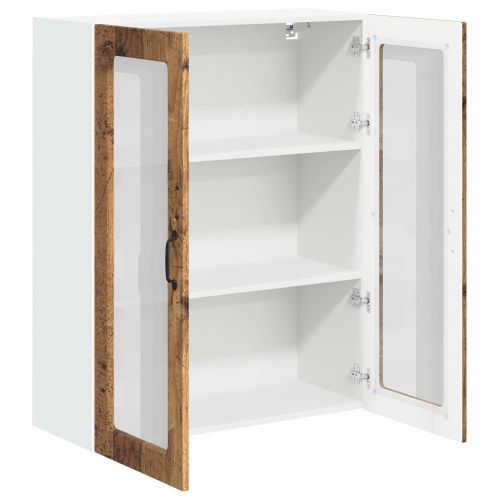 Горен кухненски шкаф с врата Старо дърво 80 x 31 x 100 см