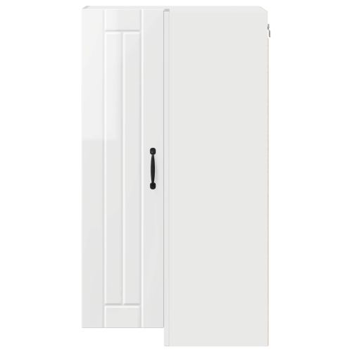 Кухненски шкаф Лъскаво бяло 57 x 57 x 100 см Инженерно дърво