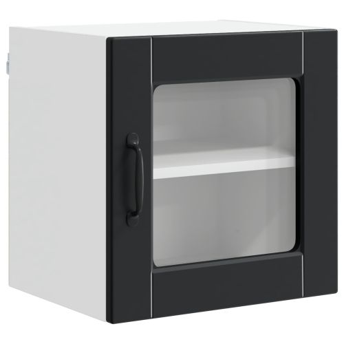 Кухненски шкаф 2 pcs Черно 40 x 31 x 40 см Инженерно дърво