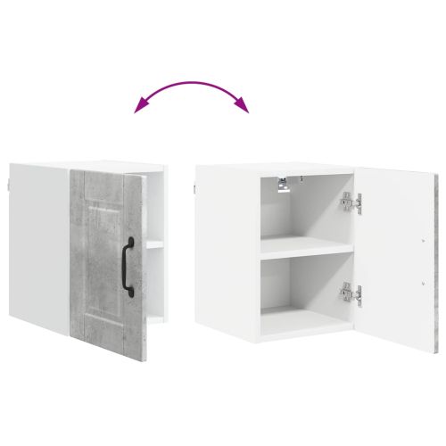 Кухненски шкаф с рафт 2 pcs Циментено сиво 30 x 31 x 40 см