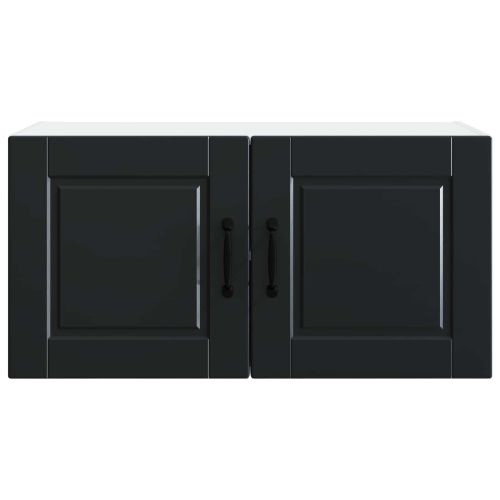 Кухненски шкаф с рафт Черно 80 x 31 x 40 см Инженерно дърво