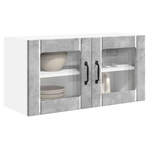 Кухненски шкаф Циментено сиво 80 x 31 x 40 см Инженерно дърво