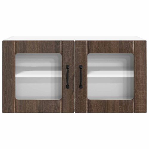 Кухненски шкаф с рафт Кафяв дъб 80 x 31 x 40 см Инженерно дърво