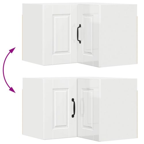 Кухненски шкаф Лъскаво бяло 57 x 57 x 40 см Инженерно дърво