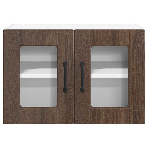 Кухненски шкаф 2 pcs Кафяв дъб 60 x 31 x 40 см Инженерно дърво