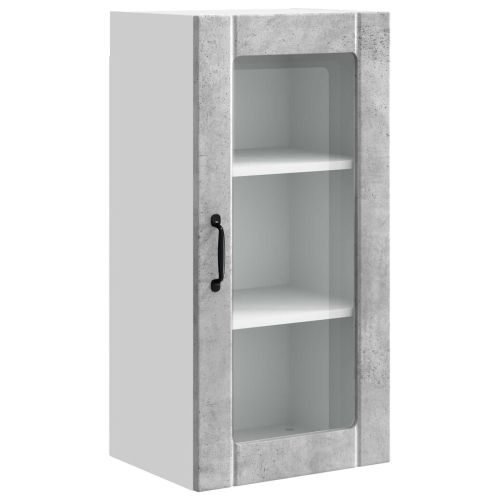 Кухненски шкаф с рафт 2 pcs Циментено сиво 40 x 31 x 80 см