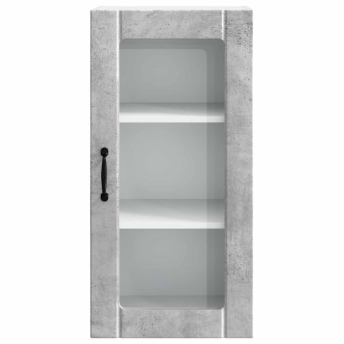 Кухненски шкаф с рафт 2 pcs Циментено сиво 40 x 31 x 80 см