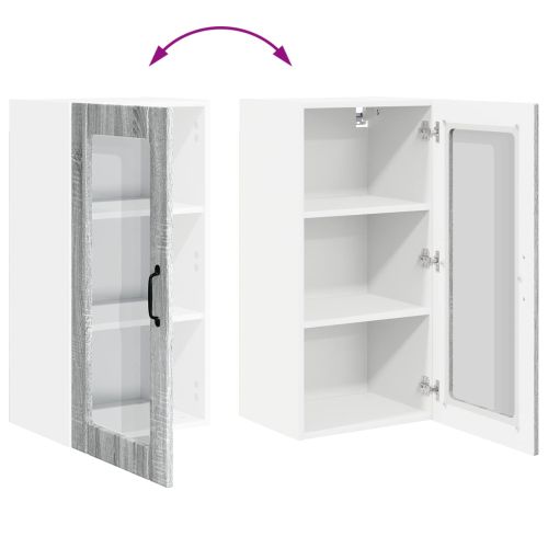 Кухненски шкаф 2 pcs Сив Сонома 40 x 31 x 80 см Инженерно дърво