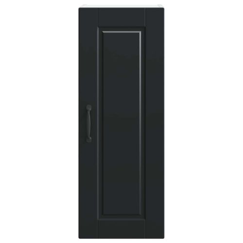 Кухненски шкаф 2 pcs Черно 30 x 31 x 80 см Инженерно дърво