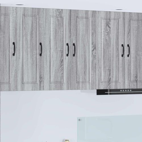 Кухненски шкаф 2 pcs Сив Сонома 30 x 31 x 80 см Инженерно дърво