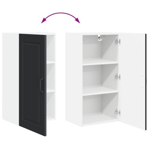 Кухненски шкаф с рафт Черно 40 x 31 x 80 см Инженерно дърво