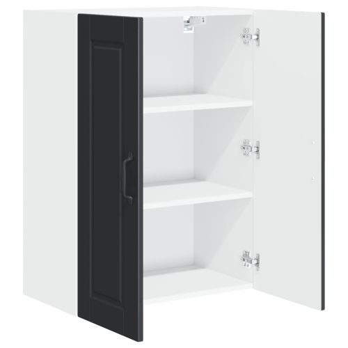 Кухненски шкаф с рафт Черно 60 x 31 x 80 см Инженерно дърво