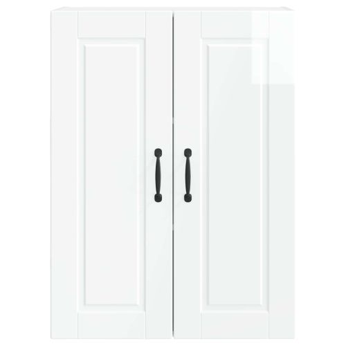 Кухненски шкаф Лъскаво бяло 60 x 31 x 80 см Инженерно дърво