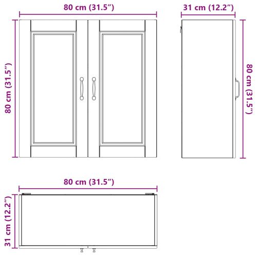Кухненски шкаф Сонома дъб 80 x 31 x 80 см Инженерно дърво