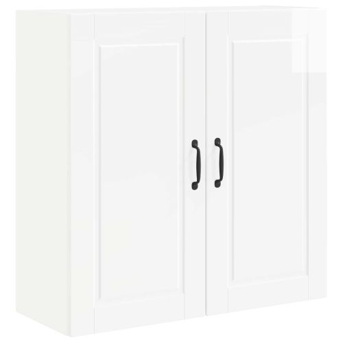 Кухненски шкаф Лъскаво бяло 80 x 31 x 80 см Инженерно дърво