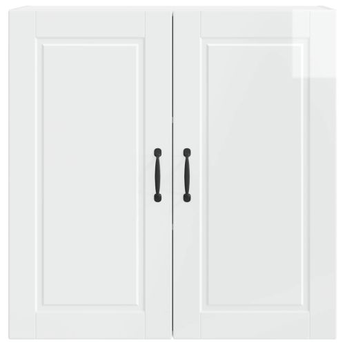 Кухненски шкаф Лъскаво бяло 80 x 31 x 80 см Инженерно дърво