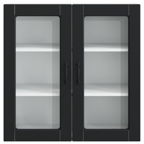 Кухненски шкаф с рафт Черно 80 x 31 x 80 см Инженерно дърво