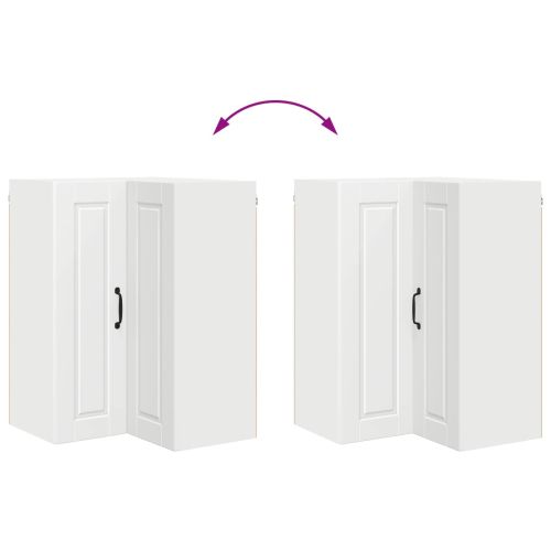 Кухненски шкаф с рафт Бяло 57 x 57 x 80 см Инженерно дърво