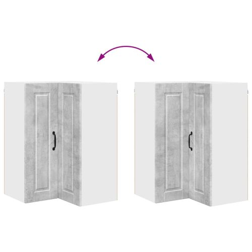 Кухненски шкаф Циментено сиво 57 x 57 x 80 см Инженерно дърво