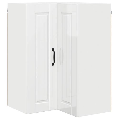 Кухненски шкаф Лъскаво бяло 57 x 57 x 80 см Инженерно дърво