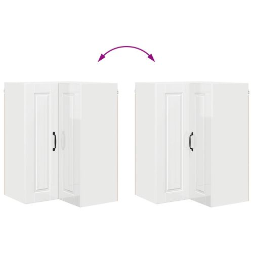 Кухненски шкаф Лъскаво бяло 57 x 57 x 80 см Инженерно дърво