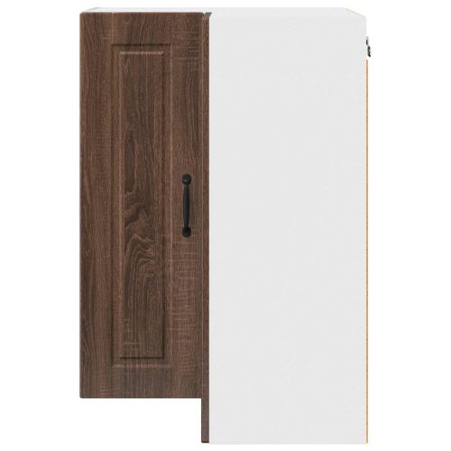 Кухненски шкаф с рафт Кафяв дъб 57 x 57 x 80 см Инженерно дърво