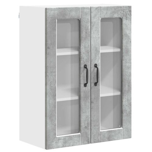 Кухненски шкаф Циментено сиво 60 x 31 x 80 см Инженерно дърво