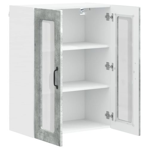 Кухненски шкаф Циментено сиво 60 x 31 x 80 см Инженерно дърво