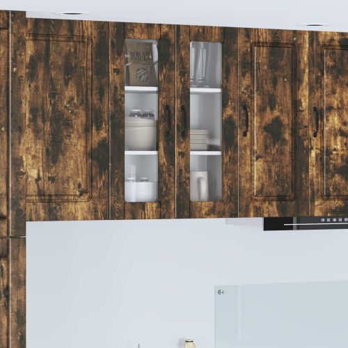 Кухненски шкаф с рафт Димян дъб 60 x 31 x 80 см Инженерно дърво