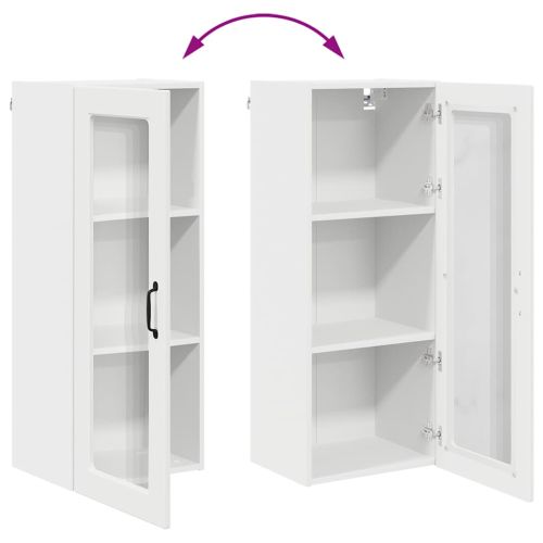 Кухненски шкаф с рафт Бяло 40 x 31 x 100 см Инженерно дърво