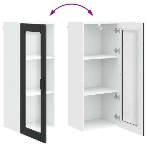 Кухненски шкаф с рафт Черно 40 x 31 x 100 см Инженерно дърво