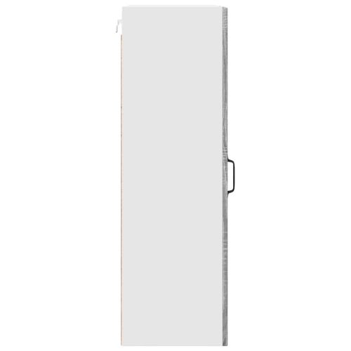 Горен кухненски шкаф с рафт с врата Сив Сонома 40 x 31 x 100 см