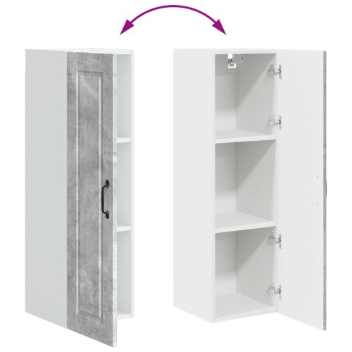 Кухненски шкаф Циментено сиво 30 x 31 x 100 см Инженерно дърво