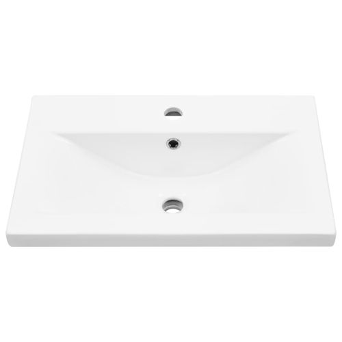 Комплект мебели за баня от 4 части бетонно сив инженерно дърво