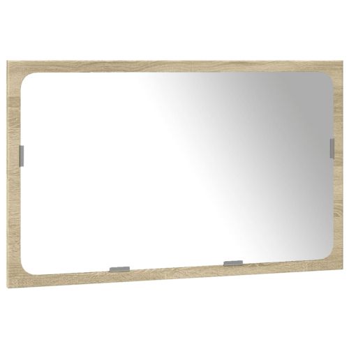 Комплект шкафове за баня от 3 части дъб сонома инженерно дърво