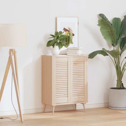 Врати за шкафове с решетъчен дизайн 2 бр. масивна дървесина бор