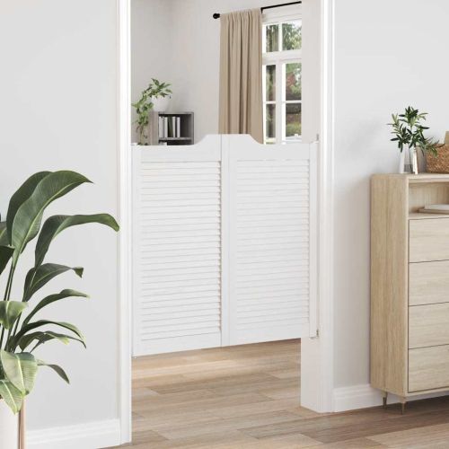 Врати с люлеещ се дизайн 1 чифт бели 100x100 cm