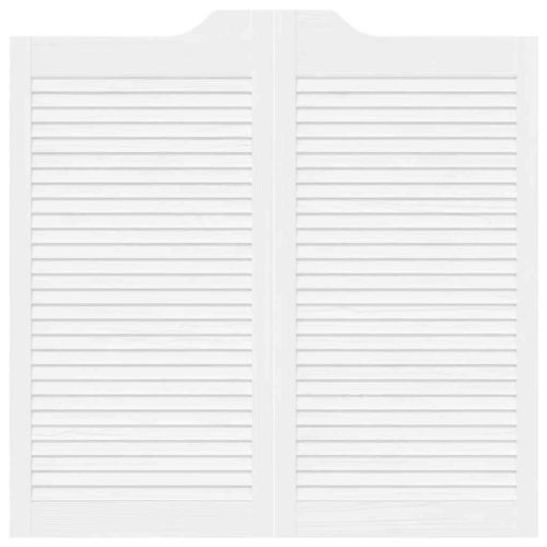 Врати с люлеещ се дизайн 1 чифт бели 100x100 cm