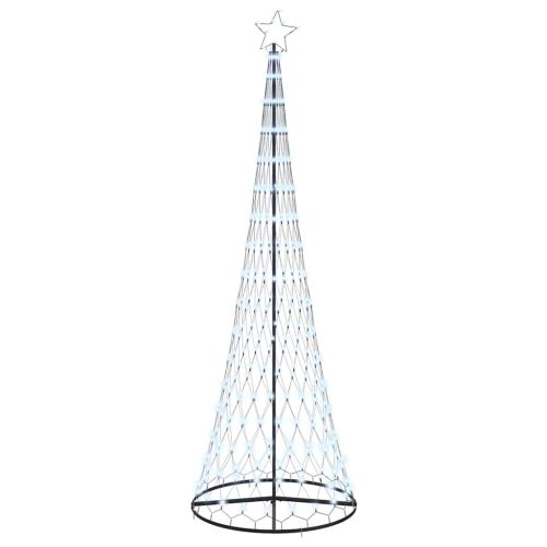 LED Коледна Елха с поставка Хладно бяло 184.5 см Метал