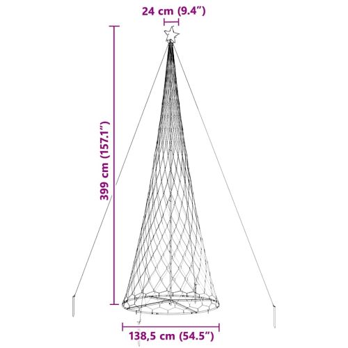 LED Коледна Елха с поставка Многоцветен 184.5 см Метал