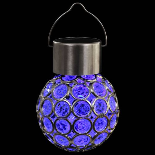 Висящи соларни лампи 8 бр LED светлини RGB