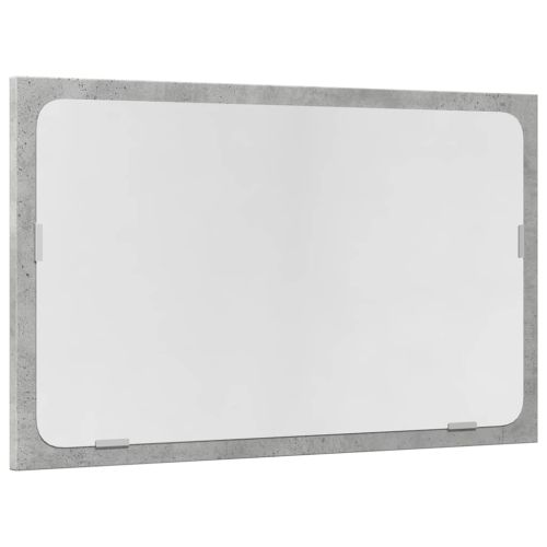 Комплект мебели за баня от 2 части бетонно сив инженерно дърво