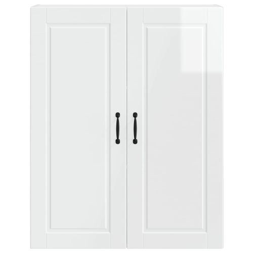 Кухненски шкаф Лъскаво бяло 80 x 31 x 100 см Инженерно дърво