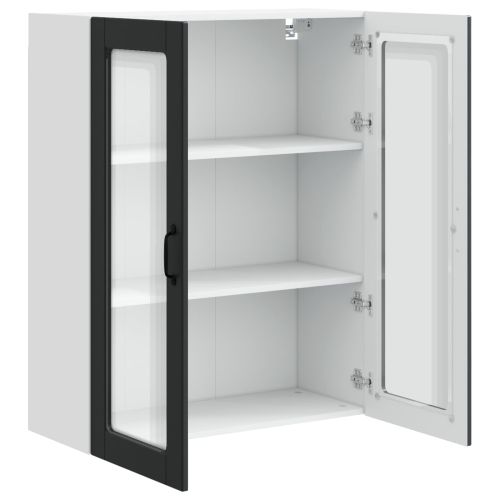 Кухненски шкаф с рафт Черно 80 x 31 x 100 см Инженерно дърво