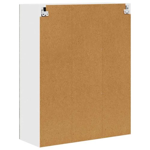 Горен кухненски шкаф с рафт Циментено сиво 80 x 31 x 100 см