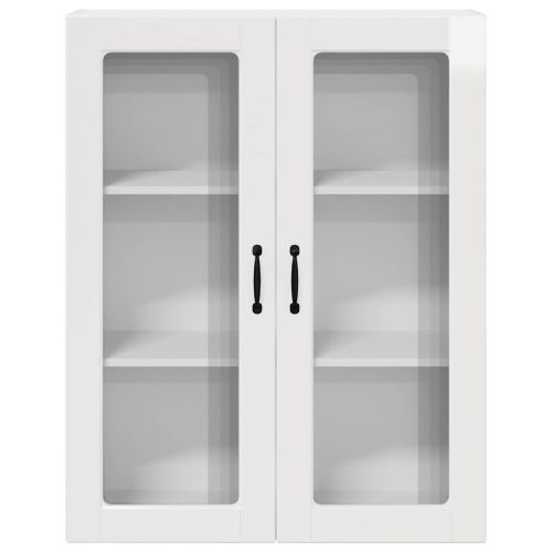 Кухненски шкаф Лъскаво бяло 80 x 31 x 100 см Инженерно дърво