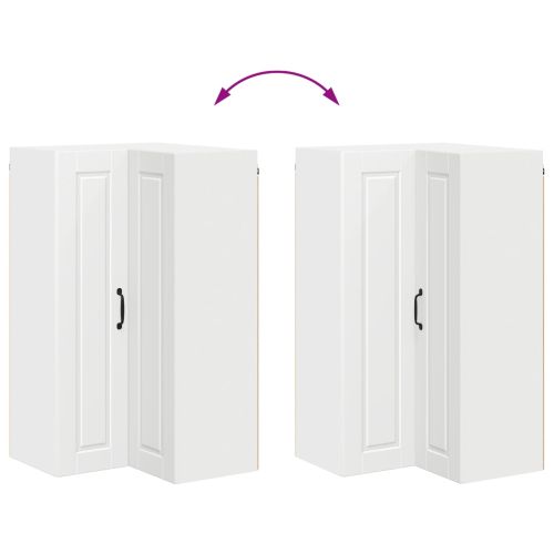 Кухненски шкаф с рафт Бяло 57 x 57 x 100 см Инженерно дърво