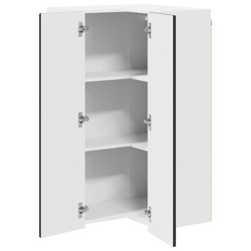 Кухненски шкаф с рафт Черно 57 x 57 x 100 см Инженерно дърво